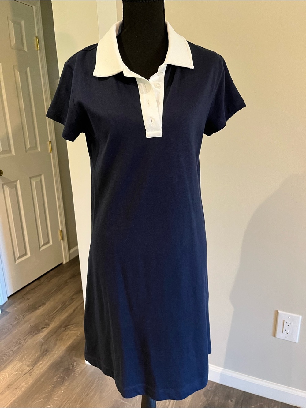Lou & Grey Navy Polo Midi Dress | Sz S EUC 💙🤍